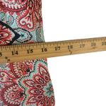 London Times Y2k Women's Size 10 Beaded Turquoise Red Shift Dress Photo 7