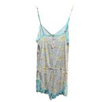 Victoria's Secret NWT Victoria’s Secret Blue And Yellow Floral Lace Trimmed Romper Photo 7