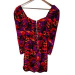 Saylor  Alouette Red Floral Mini‎ Dress Women's Size XS Puff Sleeve Poppy Print Photo 9