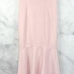 Karl Lagerfeld Pearl Crepe Sleeveless High Low Midi Maxi Gown Dress Pink 0 XS Photo 0
