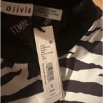 Alice + Olivia NWT- Lonnie tiger/feminist print Reversible Bomber Jacket Size M Photo 11