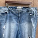 Torrid  Womens Jeams Blue Denim Girlfriend Distressed Light Wash Plus Size 24 Photo 3
