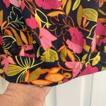 Land’s End Sz 10 Tankini Top Deep Sea Jungle Print Blouson Floral Halter Summer Photo 4