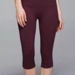 Lululemon  The Flow Crop Il Heathered Bordeaux Drama Leggings Size 12 burgundy Photo 1