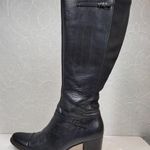 Timberland Tasa Tall Leather Boots 9 Black Knee High Western Block Heel 61383 Photo 0