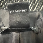 Marina Luna Black White Tweed Ruffle Front Coat 1X Photo 3