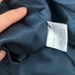 SET michael lo sordo silk navy cut out high slit crop top skirt set Size 2 Photo 13