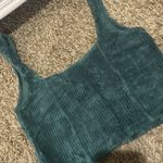 Forever 21 Green Ribbed Corset Zipper Top Size Medium Photo 5