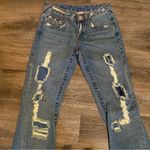 True Religion 90’s Vintage Low Rise Ripped Flare Denim Jeans Size 26 Photo 2