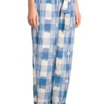 Robert Rodriguez Robert Rodriquez Hollie Plaid Ruffle Paperbag Tie-Waist Trouser Pant Blue 6 Photo 2