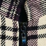 Dress Barn Vintage Womens XL Black & White Plaid Tweed Zippered Wool Blend Jacket Photo 6