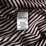 Brandy Melville Maroon/White Striped A-line Mini Dress Women's One Size | 42-5-2 Photo 3
