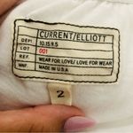 Current/Elliott Current Elliott ruffle off the shoulder knit tee shirt in white. Size 2 Photo 3