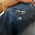 Talbots  Navy Blue Linen Open Front Blazer Photo 2