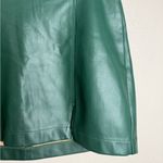 Hollister Women Size Small Green Faux Leather ultra high rise retro mini skirt Photo 1
