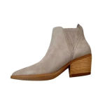 Marc Fisher Suede Leather Teona Light Grey Ankle Cowboy Boot Size 7.5 NWT Photo 6