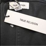 True Religion Womens Off the Shoulder Top Exposed Zipper Cropped Denim XL New Photo 7