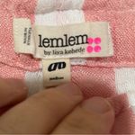 Lemlem liya Kebede Safia Striped Pink White Womens Shorts Cotton Sz M $295 MSRP Photo 1