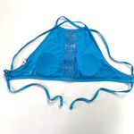 Aerie  Womens Bikini Swim Top Size Medium High Neck Beachy Boho Lace Panel Summer Photo 3