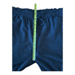 Boutique Plus Size navy pin stripe linen blend wide leg cropped pants 3X Photo 7