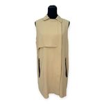 Per Se | Size 8 | Sleeveless Off-Center Zip-Up Mid-Length Collared Trench Jacket Photo 2