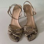 Kate Spade Gold Snake Strappy Ankle Wrap Heels Size 7.5 Photo 2