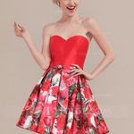 Blush A-Line/Princess Sweetheart Short/Mini Satin Cocktail Dress Size 2 NWT Photo 0