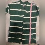 No Boundaries  Forest Green and White Striped Cardigan‎ Photo 6