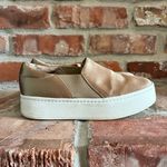 Vince Warren Tan Satin Platform Slip On Sneakers, 6 Photo 2