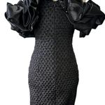 SheIn off Shoulder Large Ruffle Body Con Dress Photo 2