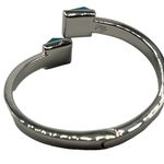 NEW Real Simple fashion silver and turquoise adjustable bracelet Blue Photo 7