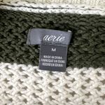 Aerie Green Striped Knit Sweater Photo 5