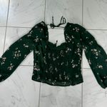 Abercrombie & Fitch Green Floral Blouse Photo 2