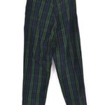 The Tiny Big Sister High Waist Blackwatch Plaid Trouser Pants Green Blue 36 US 4 Photo 1