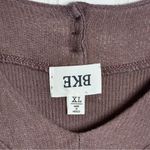 BKE  V-Neck Tunic Brown Slit Hem Long Sleeve Shirt Women’s Size XL Photo 7