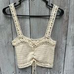 Juniors Sky & Sparrow Crochet Lace Front Cropped Tank Top Size Extra Large Photo 0