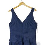 NWT JJ's House Navy Blue Chiffon Tiered Ruffle V Neck Formal Gown Dress US 14 Photo 3