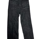 Pilcro and the Letterpress  Black Polkadot Cropped Wide Leg Denim Jeans Size 25 Photo 0