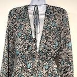 MISA Los Angeles  sheer hankerchief sleeve side slit dress Photo 4