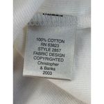 Christopher & Banks White Sleeveless Top Birdhouse Embroidery Tank Photo 4