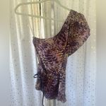 Banana Republic  Factory Asymmetrical Batwing Artsy Paint Brushstrokes Blouse S Photo 2