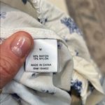 Threads of Luxx Blue Floral Women's Shorts with ruffled edge size medium. White Photo 5