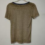 Buckle  BKE small short sleeve solid t-shirt heathered green blue trim semi sheer Photo 4