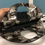 Round Black & White Michelle‎ O'Bama Magazine Cover 17” Large Purse With Fringe Photo 5