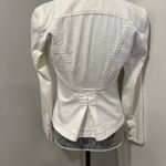 Armani Exchange Y2K Womens Sz: S White Stretch Denim Fitted Blazer jacket. Photo 1