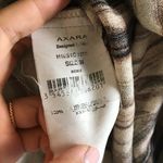 AXARA PARIS MIDI DRESS BEIGE ABSTRACT‎ PRINT SIZE 4 Brown Photo 2