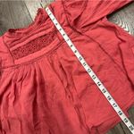 Free People  Laura Western Top Red Berry Size XS Boho Embroidered FLAW Repaired Photo 15
