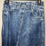 ZARA NEW  Denim Effect blue high waisted midi skirt women's size medium Photo 4