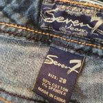 Seven7 High Rise Slim Flare Jeans Women’s Size 28 Blue Stretch Denim Photo 3