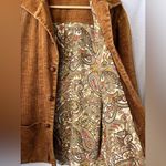 Retro Vintage Brown Corduroy Topcoat Paisley Lining Sized By Measuments Size undefined Photo 1